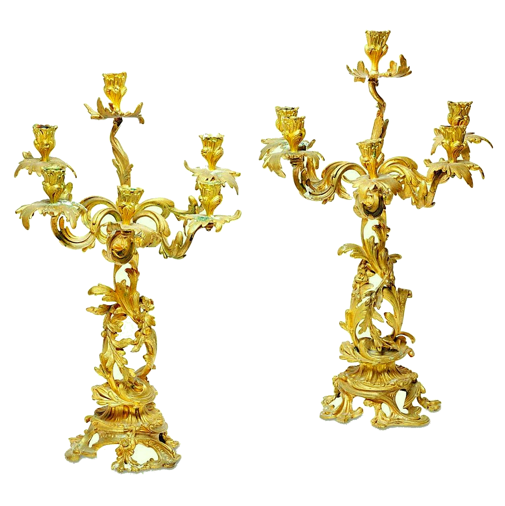 Kandelaber Leuchter Rokoko Louis XV H. 62 cm.