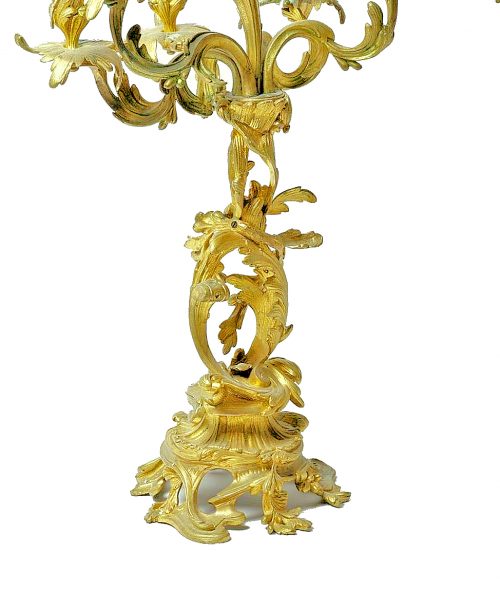 Kandelaber Leuchter Rokoko Louis XV H. 62 cm.