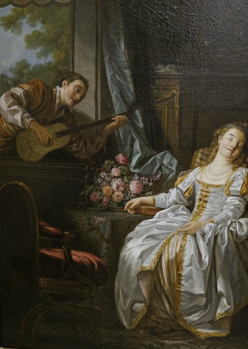 Jean-Baptiste Leprince (Metz 1734–1781 Saint-Denis-du-Port) L’Amour à l’espagnole - Expertise Francois Marandet London
