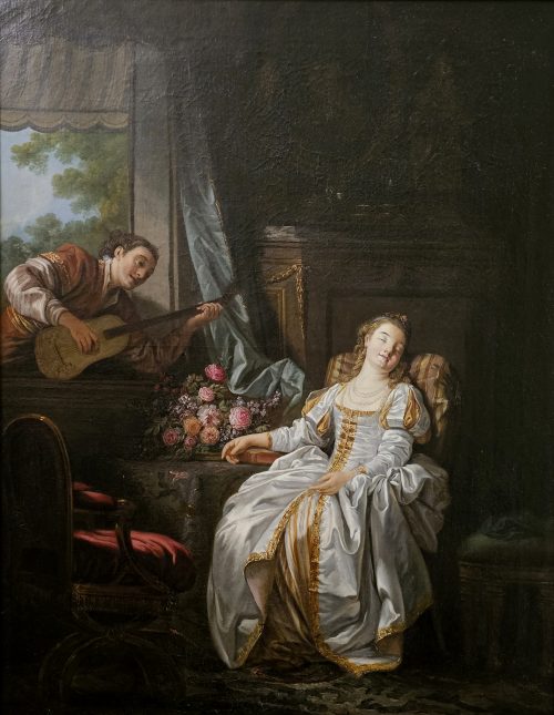 Jean-Baptiste Leprince (Metz 1734–1781 Saint-Denis-du-Port) L’Amour à l’espagnole - Expertise Francois Marandet London