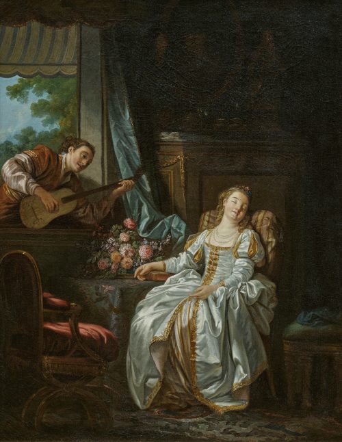 Jean-Baptiste Leprince (Metz 1734–1781 Saint-Denis-du-Port) L’Amour à l’espagnole - Expertise Francois Marandet London