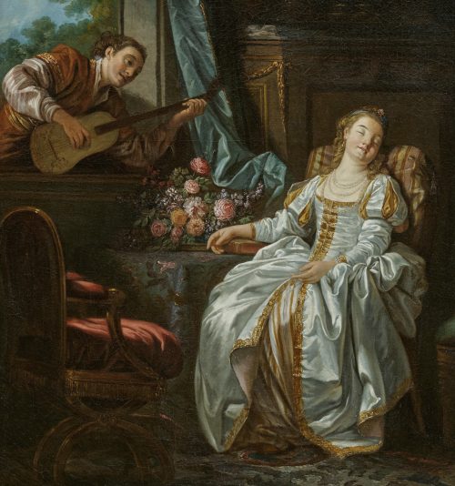 Jean-Baptiste Leprince (Metz 1734–1781 Saint-Denis-du-Port) L’Amour à l’espagnole - Expertise Francois Marandet London