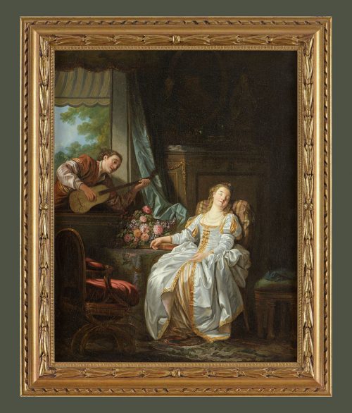 Jean-Baptiste Leprince (Metz 1734–1781 Saint-Denis-du-Port)  L’Amour à l’espagnole - Expertise Francois Marandet London