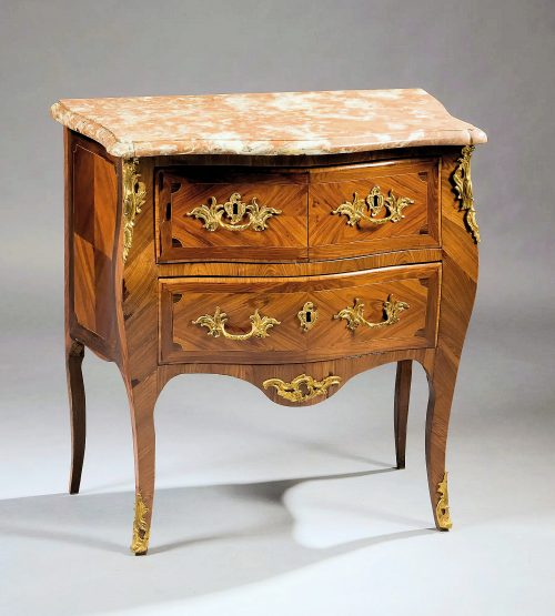 Kommode Rokoko Frankreich Louis XV Barock um 1760 gestempelt P ROUSSEL sowie 2 x JME Jurande des Menuisiers Ébénistes