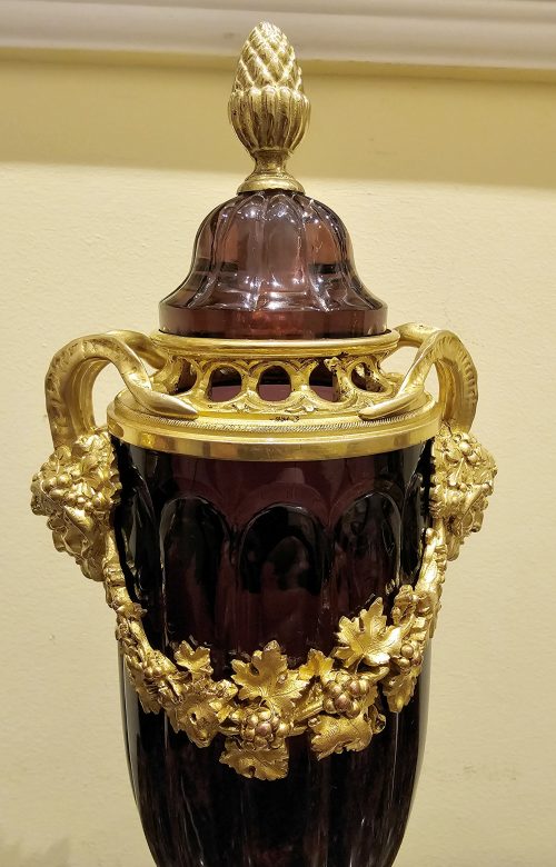 Potpourri Vase Glas Amethyst Farbe Klassizismus Louis XVI Frankreich 19.Jh. Höhe 32 cm