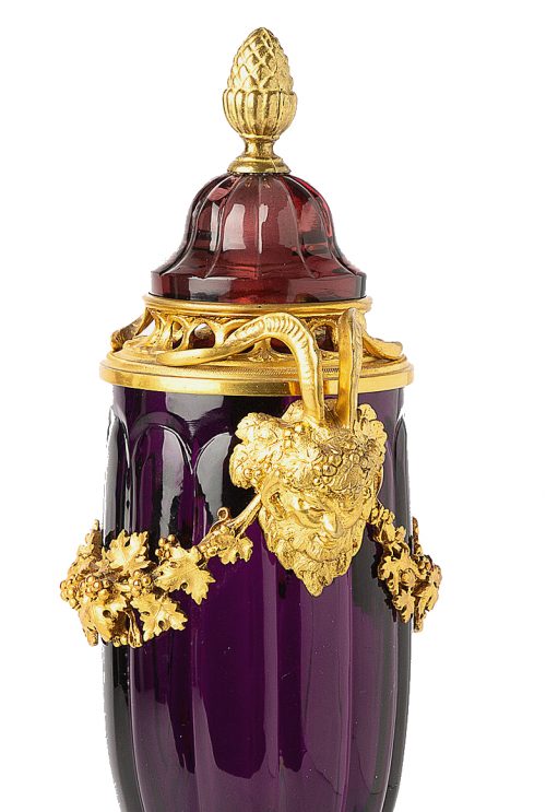 Potpourri Vase Glas Amethyst Farbe Klassizismus Louis XVI Frankreich 19.Jh. Höhe 32 cm