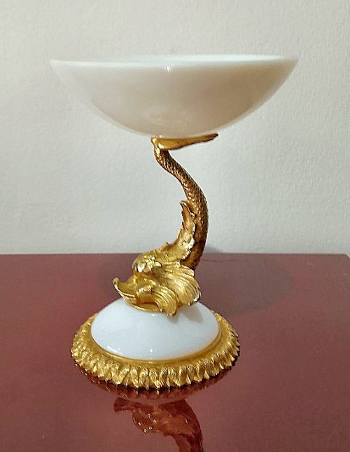 Tazza Schale Opalinglas Empire Frankreich um 1820