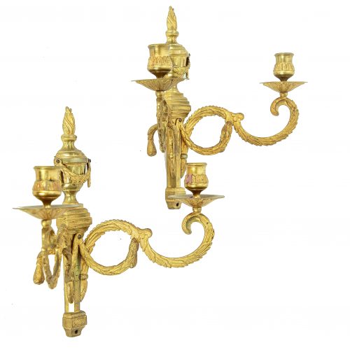 Wandlampen Klassizismus Appliken Schweden Louis XVI um 1790 H. 28 cm