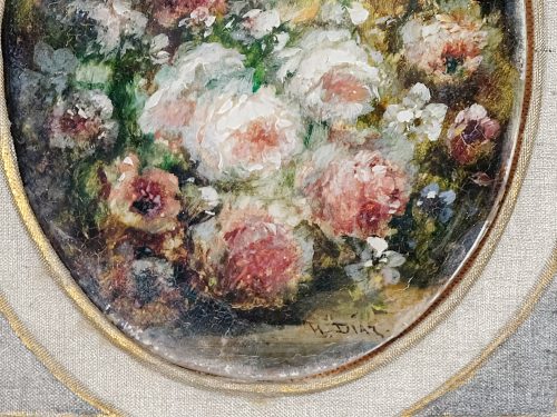 Narcisse Virgilio Díaz de la Peña 1807 – 1876 Paar Blumenstillleben Pendants - signiert