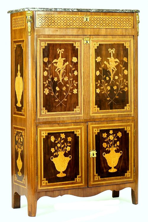 Sekretär Secrétaire à abattant Klassizismus Louis XVI Frankreich um 1780 gestempelt DELORME