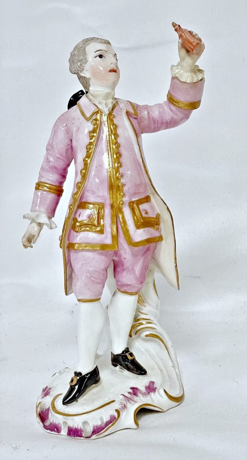 Kavalier mit Fläschchen Frankenthal Modell von Johann Friedrich Lück (1727-1797) Um 1760 H. 14 cm