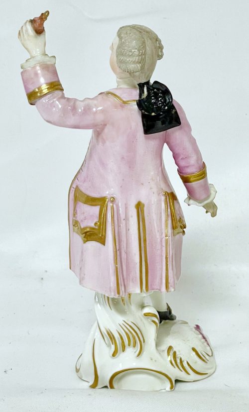 Alternative view of Kavalier mit Fläschchen Frankenthal Modell von Johann Friedrich Lück (1727-1797) Um 1760  H. 14 cm