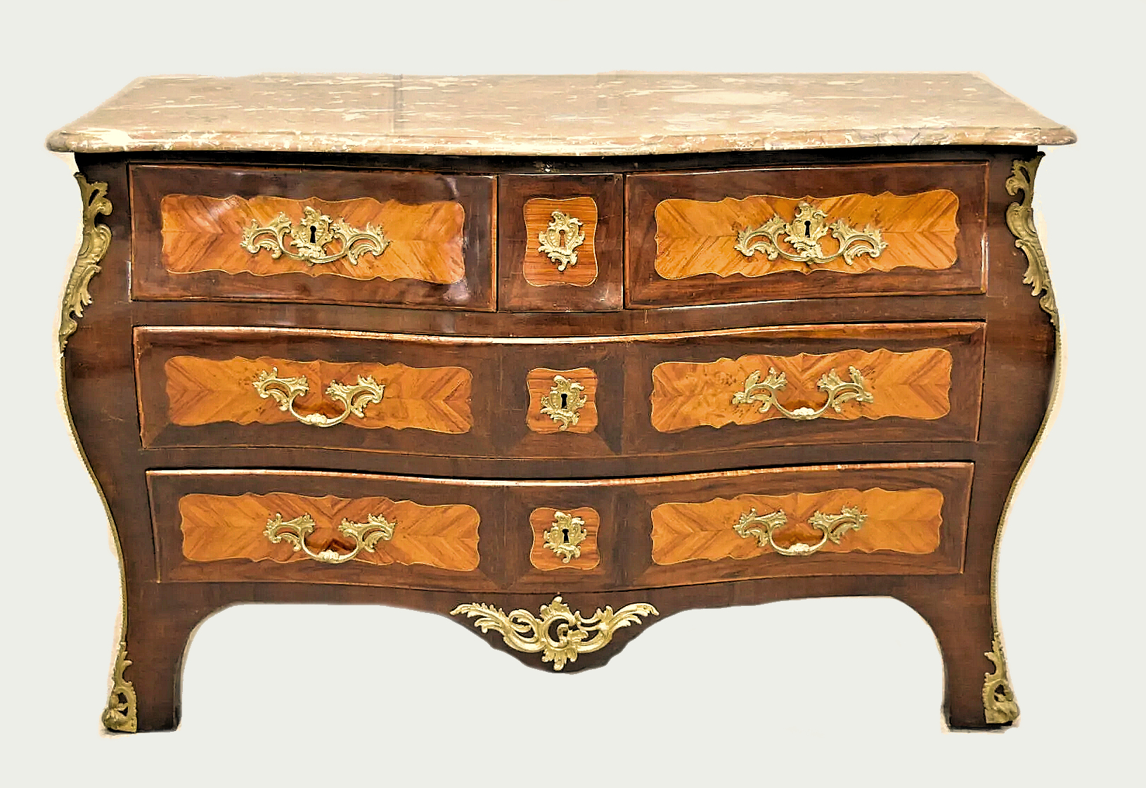 Kommode Rokoko Frankreich Louis XV um 1750 Jean-Charles Ellaume attr.  L. 129 cm, H. 84 cm, T. 64 cm