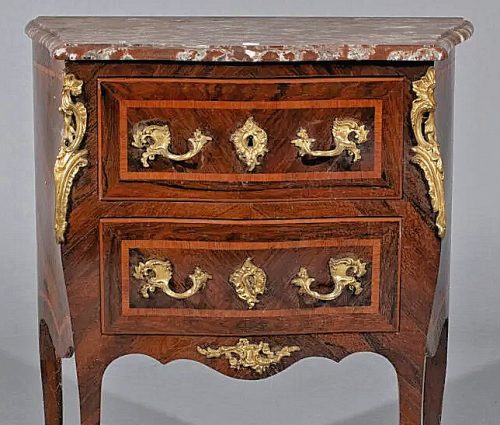 Kommode Rokoko Frankreich Louis XV um 1750  H.85 cm, Br. 69 cm, T.37 cm – Bild 2