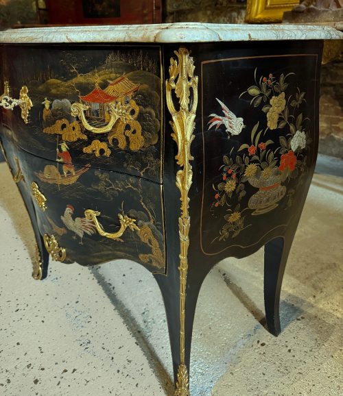 Kommode Rokoko Frankreich Louis XV um 1750 Koromandellack Adrien Delorme attr.  Br. 88 cm, H. 84 cm, T. 48 cm  Adrien Delorme Maître 22. Juni 1748 – Bild 7