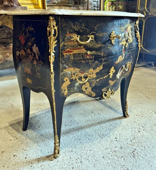 Kommode Rokoko Frankreich Louis XV um 1750 Koromandellack Adrien Delorme attr.  Br. 88 cm, H. 84 cm, T. 48 cm  Adrien Delorme Maître 22. Juni 1748 – Bild 4