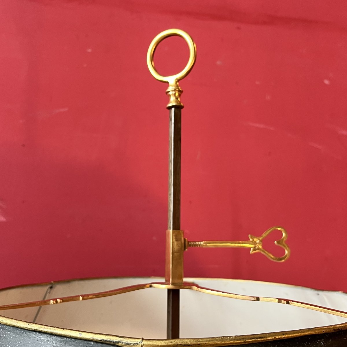 Schreibtischlampe Bouillotte Klassizismus Frankreich Louis XVI um 1790 H. 64,5 cm – Bild 3