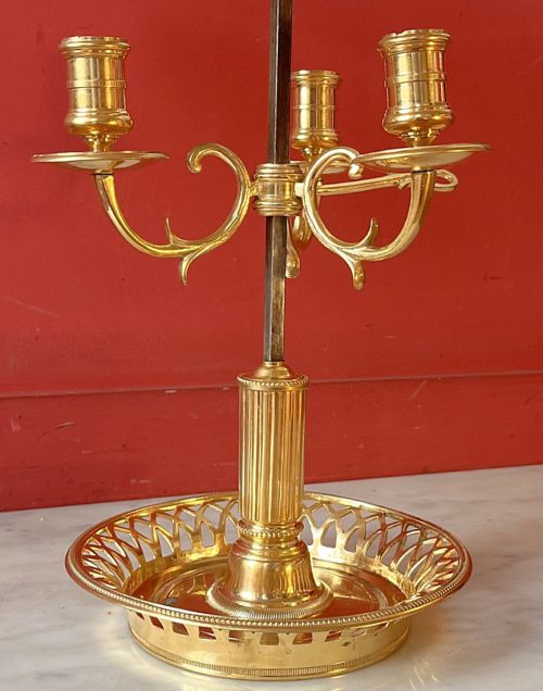Schreibtischlampe Bouillotte Klassizismus Frankreich Louis XVI um 1790 H. 64,5 cm – Bild 5