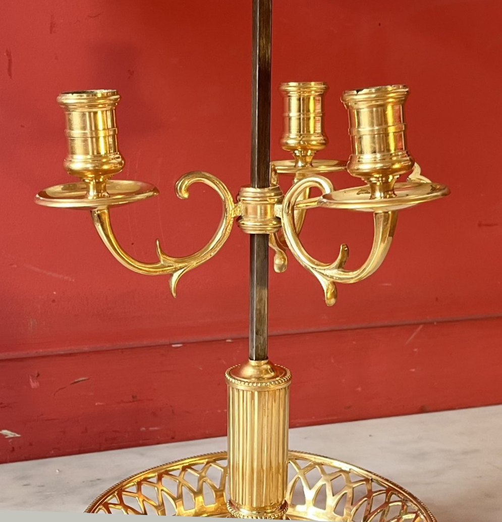 Schreibtischlampe Bouillotte Klassizismus Frankreich Louis XVI um 1790 H. 64,5 cm – Bild 6