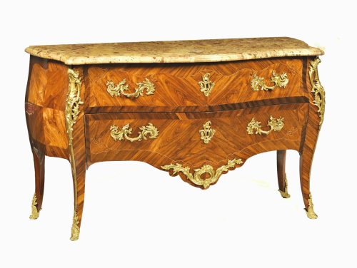 Prächtige Kommode Rokoko gestempelt „J C….“ Jacques-Charles-Denis Chartier sowie JME Frankreich Louis XV um 1760