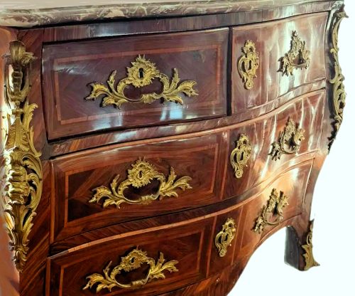 Kommode Rokoko Frankreich Louis XV um 1760 gestempelt J. SCHMITZ – Bild 3