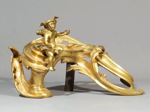 Kaminböcke Putten als Merkur und Fortuna Rokoko um 1750 Frankreich Louis XV – Bild 3