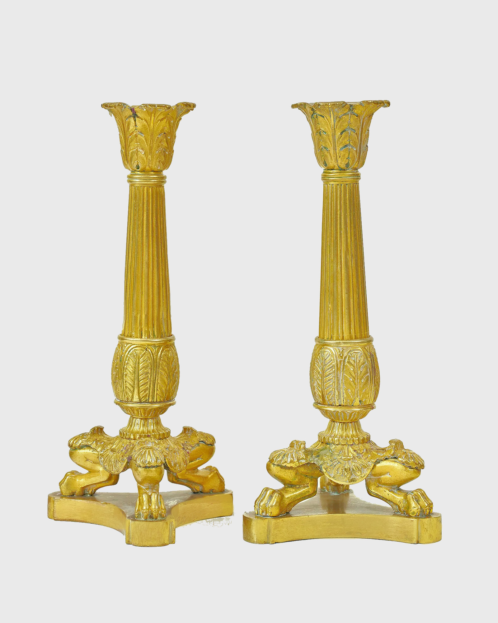 Kerzenständer Paar Frankreich Empire um 1810 Kerzenhalter  H. 25 cm