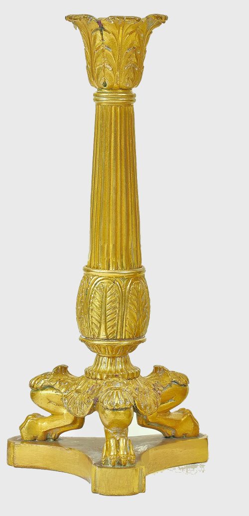 Kerzenständer Paar Frankreich Empire um 1810 Kerzenhalter  H. 25 cm – Bild 4