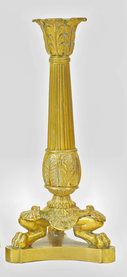 Kerzenständer Paar Frankreich Empire um 1810 Kerzenhalter  H. 25 cm – Bild 3