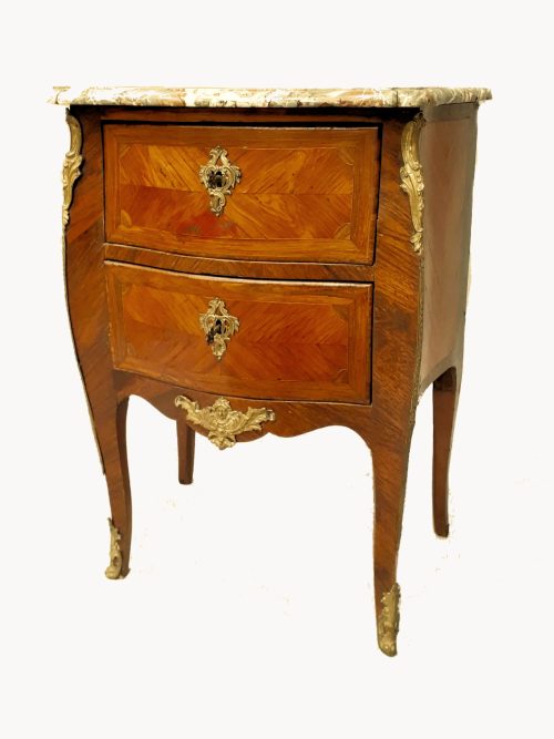 Kommode Rokoko Frankreich Louis XV um 1750   Rosenholz- und Palisanderfurnier – Bild 7
