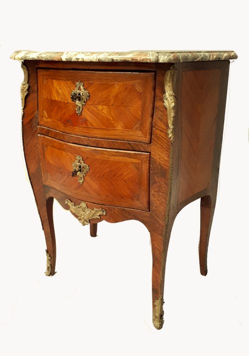 Kommode Rokoko Frankreich Louis XV um 1750   Rosenholz- und Palisanderfurnier – Bild 3