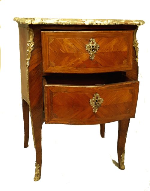 Kommode Rokoko Frankreich Louis XV um 1750   Rosenholz- und Palisanderfurnier – Bild 6